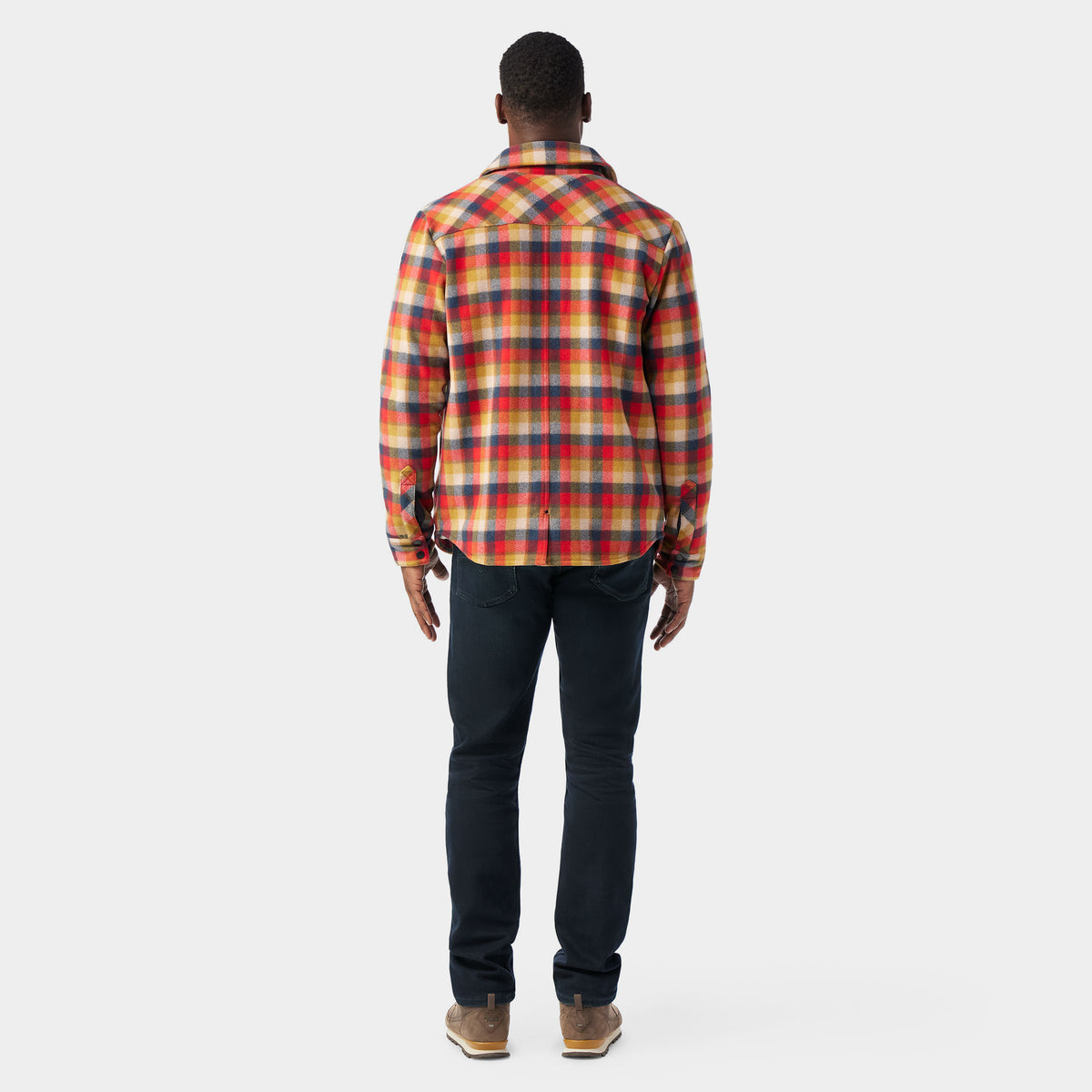Anchor Line Shirt Jacket Rhythmic Red Plaid - 2