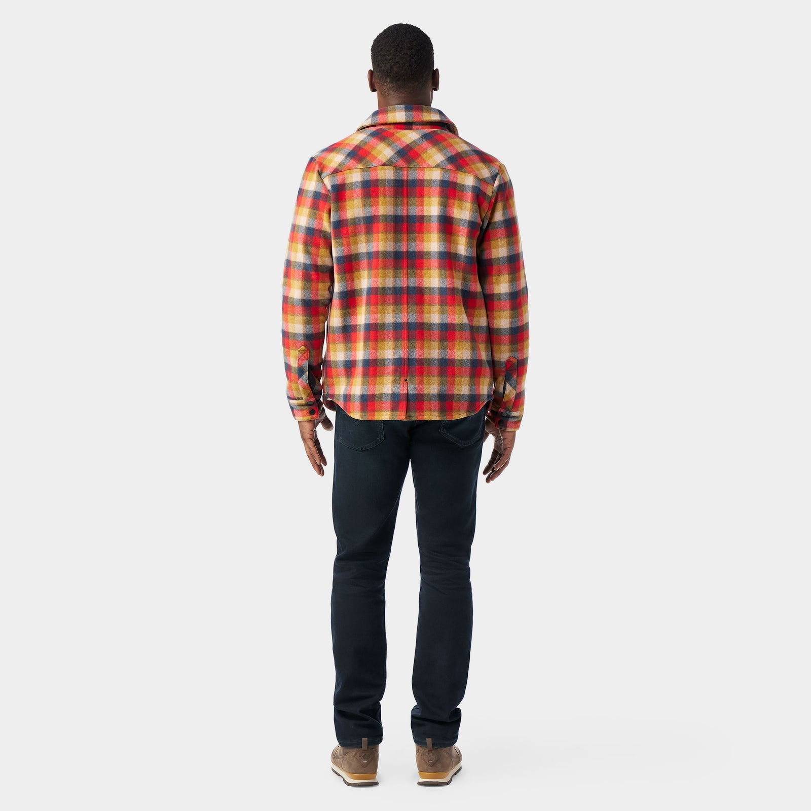 Anchor Line Shirt Jacket Rhythmic Red Plaid - ver - 2