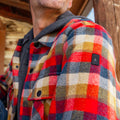 Anchor Line Shirt Jacket Rhythmic Red Plaid - ver - 4