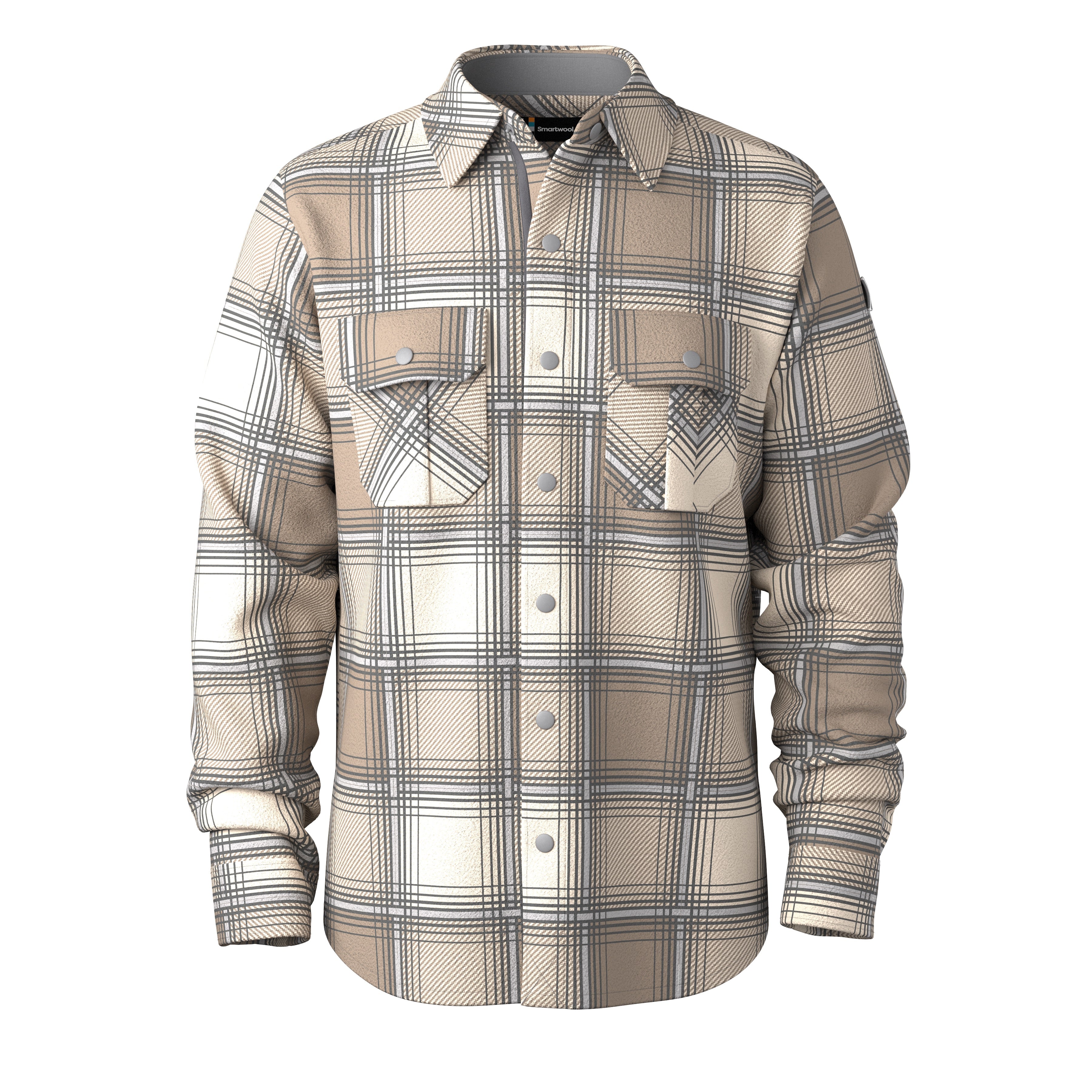 Anchor Line Shirt Jacket - Rhythmic Red Plaid
