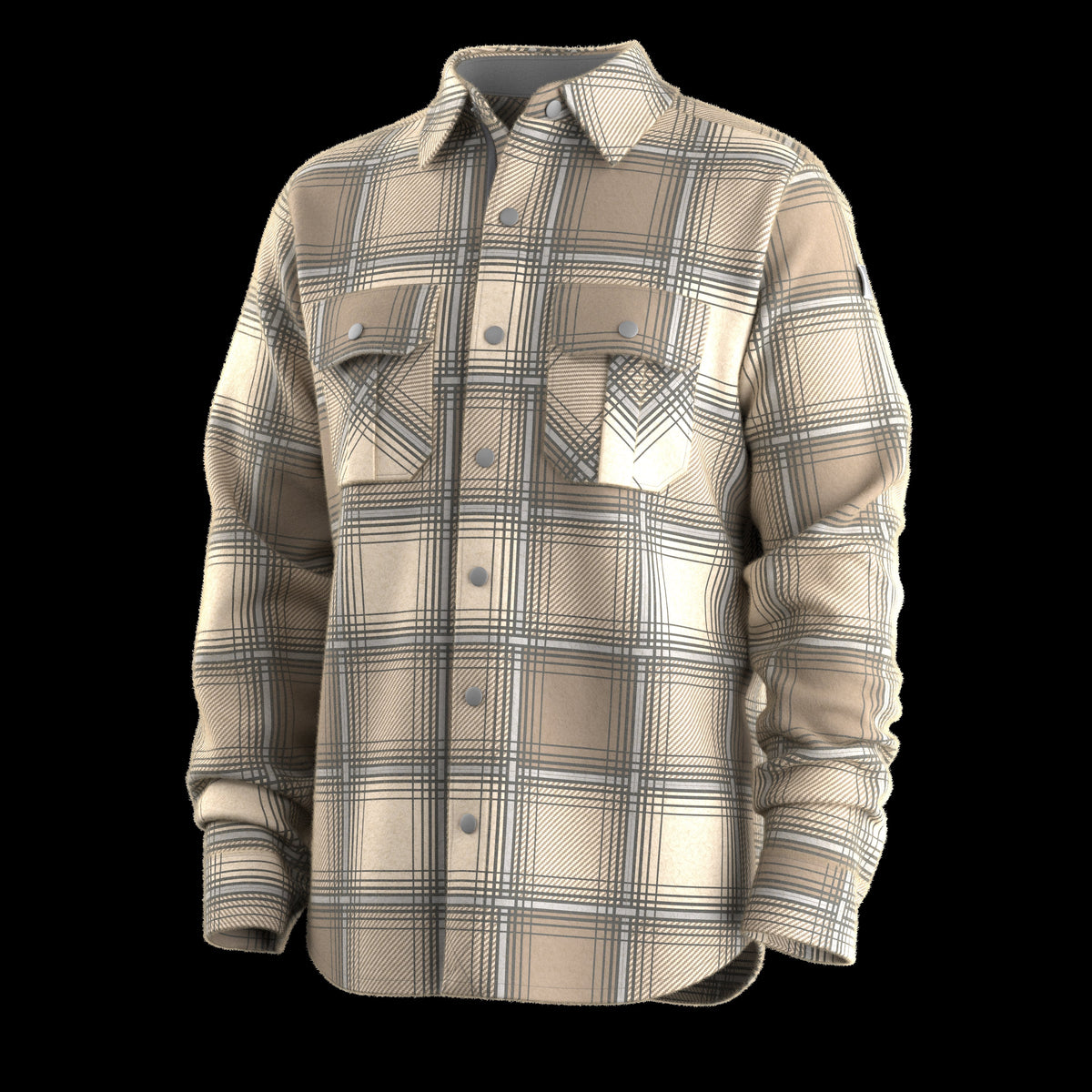 Anchor Line Shirt Jacket - Rhythmic Red Plaid