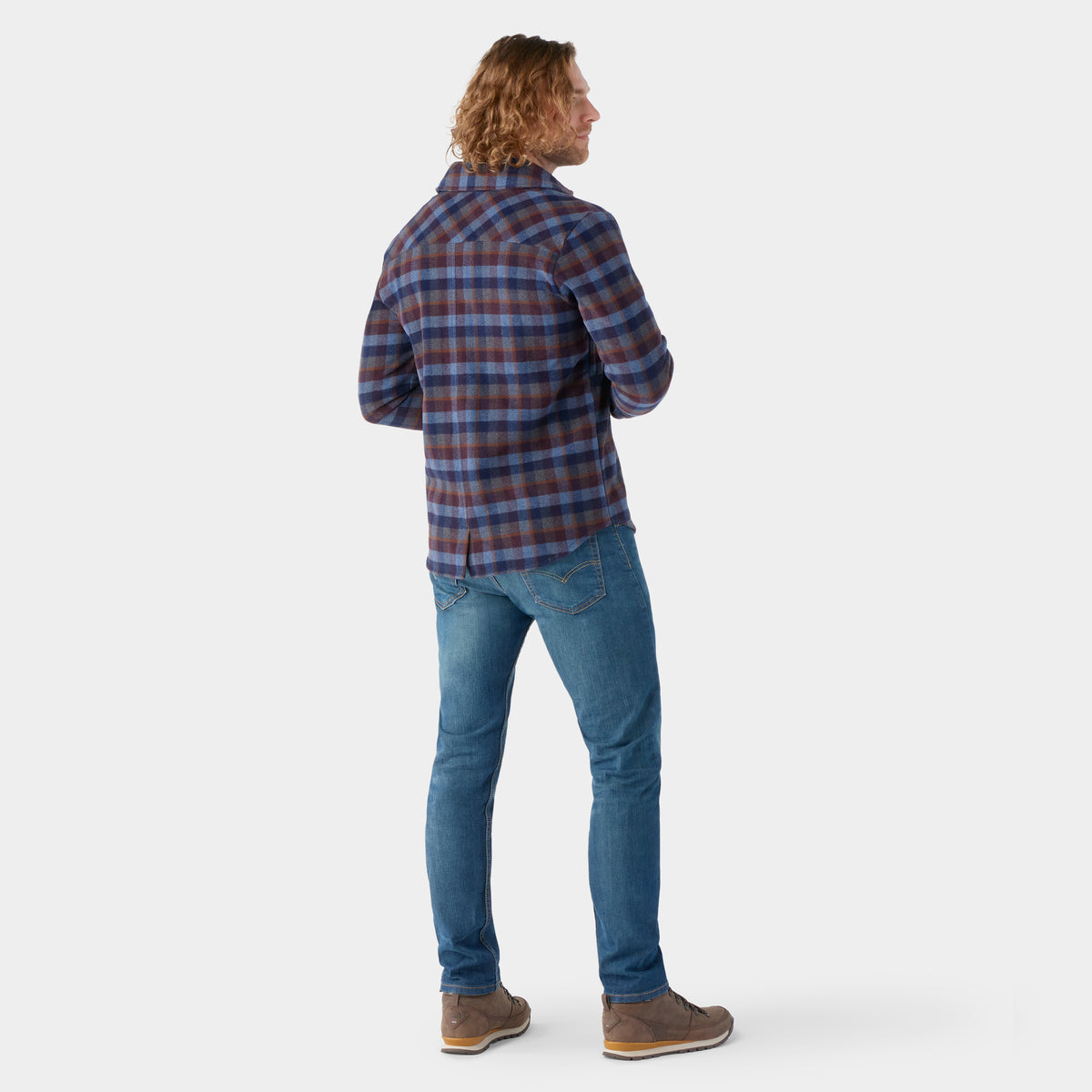 Anchor Line Shirt Jacket Eggplant Plaid - 2