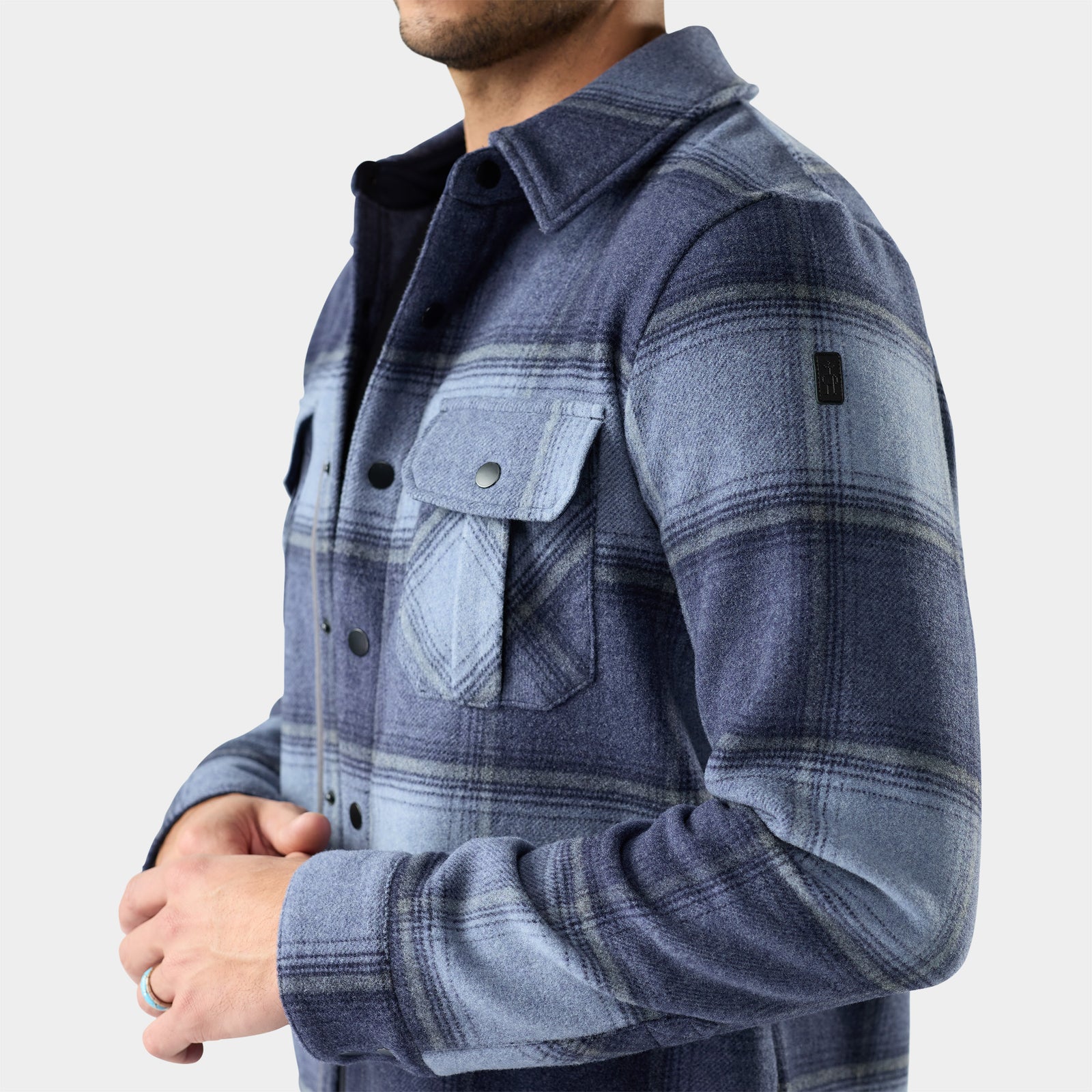 Anchor Line Shirt Jacket Nightfall Blue Plaid - ver - 3