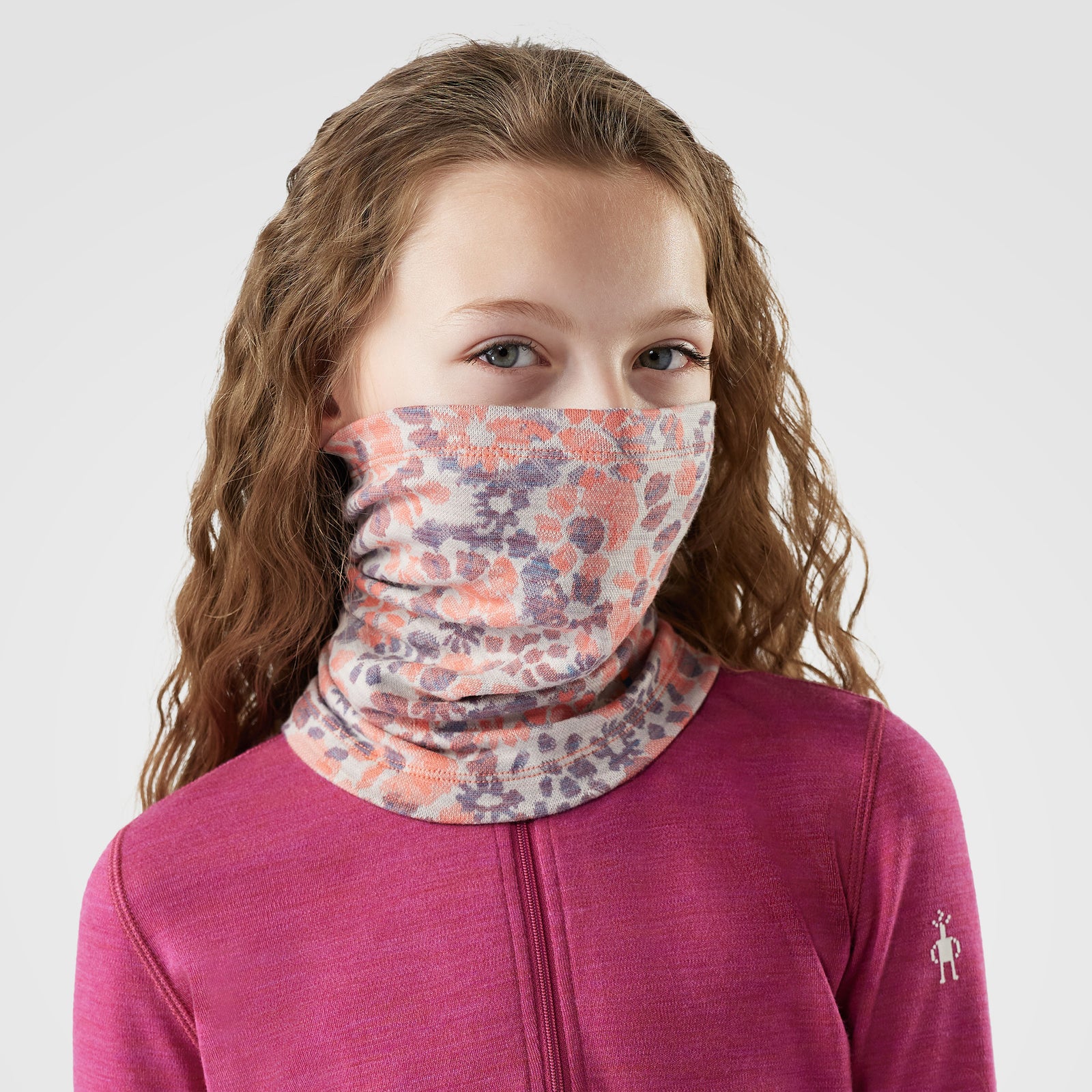 Kids' Thermal Merino Neck Gaiter Pacific Blue - ver - 2