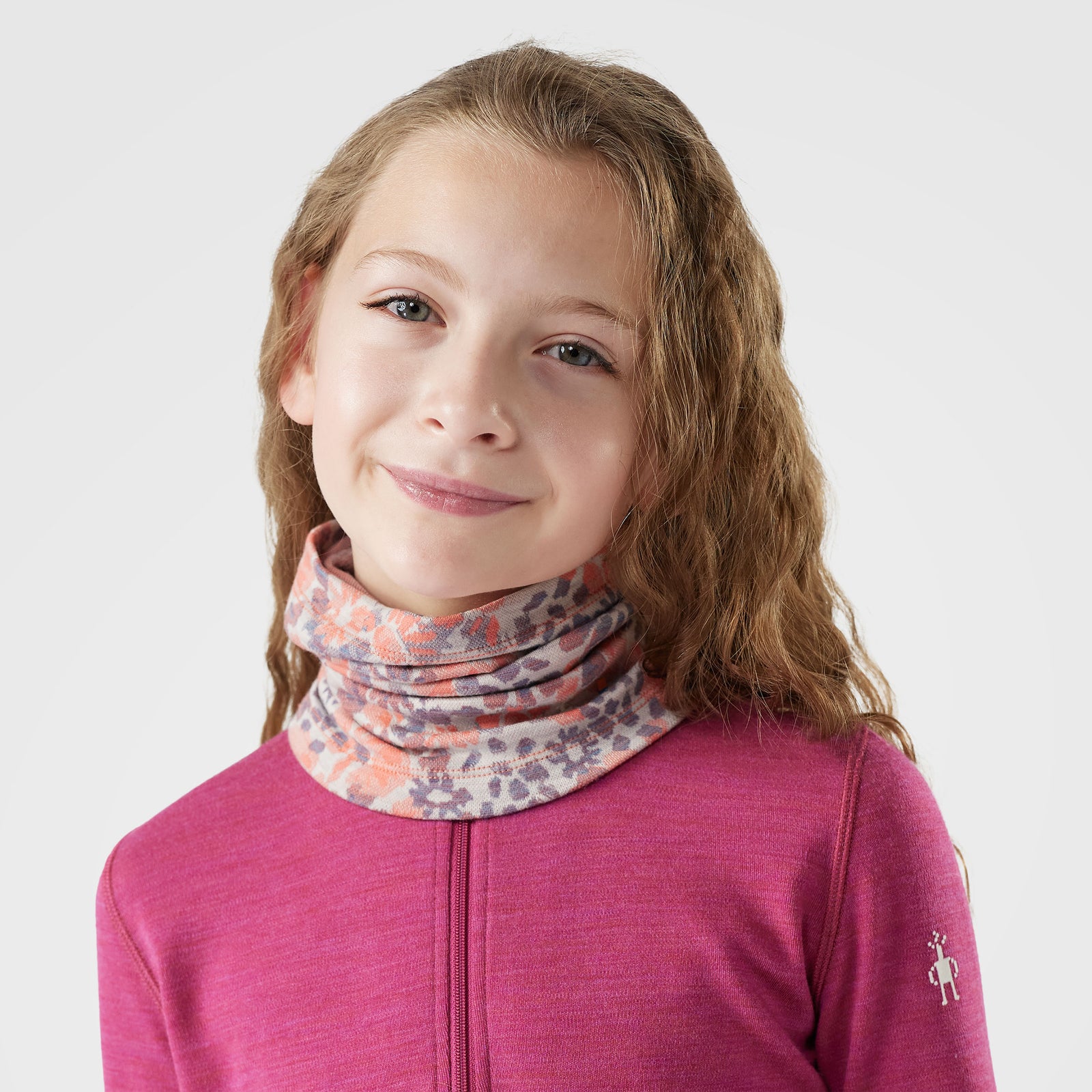 Kids' Thermal Merino Neck Gaiter Pacific Blue - ver - 1