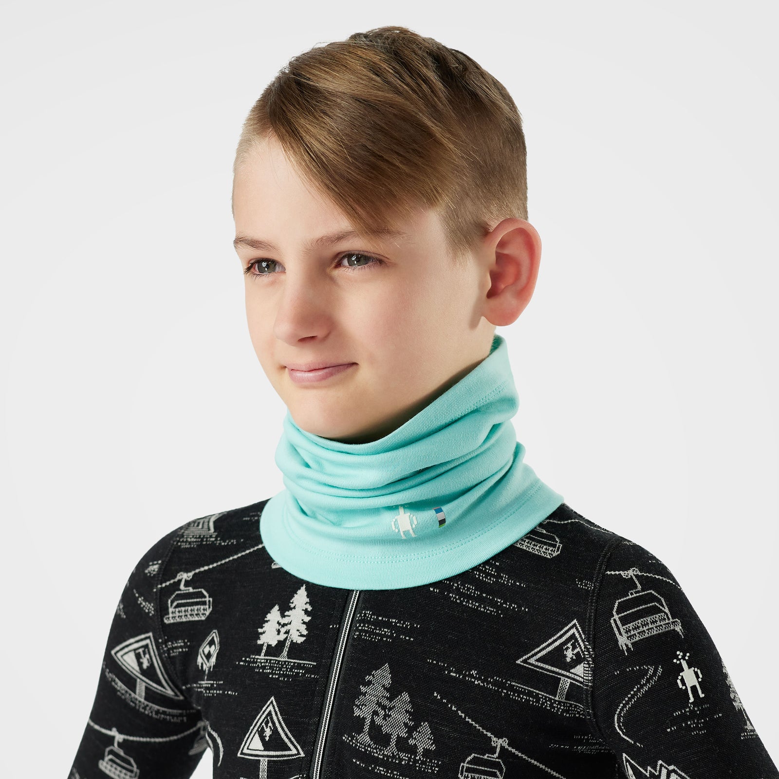 Cache-cou thermal Merino pour enfants  - voir - 1