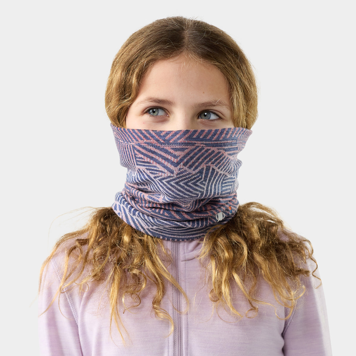 Kids' Thermal Merino Neck Gaiter Pacific Blue - ver - 2