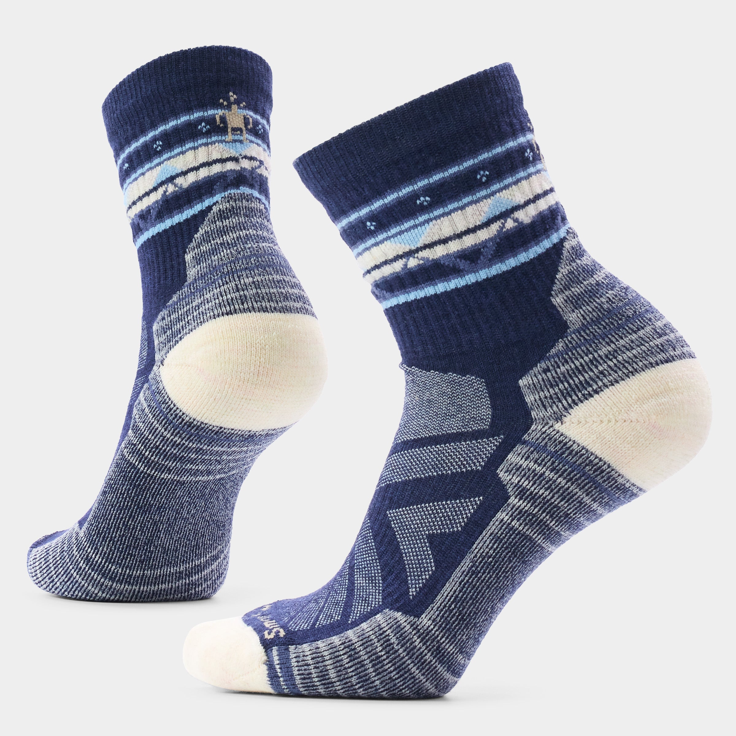 Women's Hike Zig Zag Valley Mid Crew Socks - Ash - Charcoal