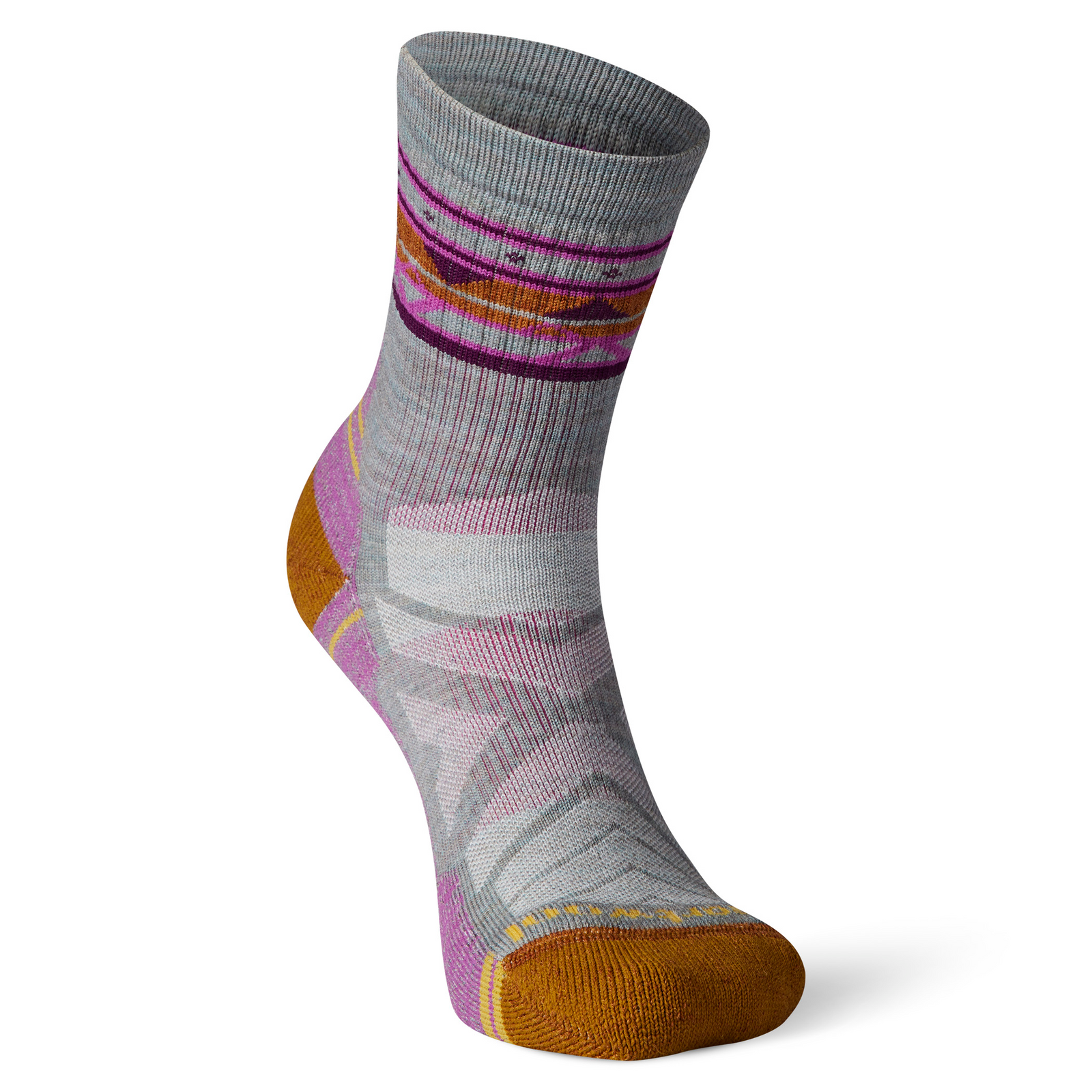 Women's Hike Zig Zag Valley Mid Crew Socks Ash - Charcoal - ver - 2