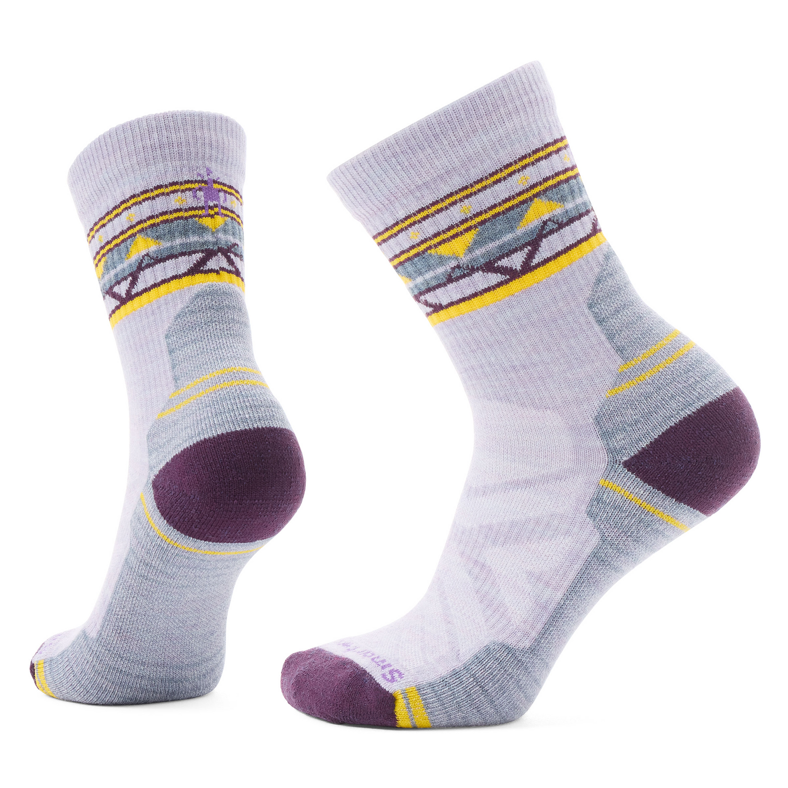 Women's Hike Zig Zag Valley Mid Crew Socks Ash - Charcoal - ver - 1