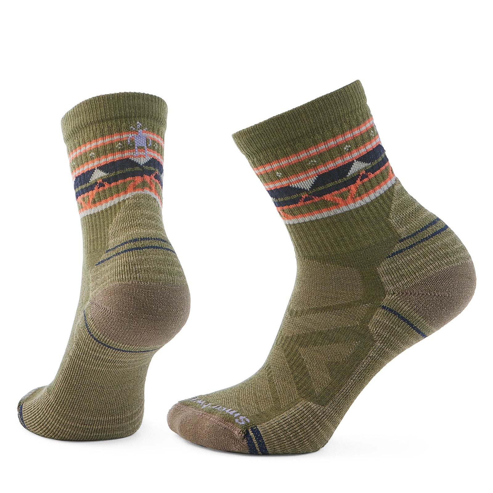 Women's Hike Zig Zag Valley Mid Crew Socks Chalk Violet - ver - 1
