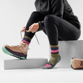 Women's Hike Saturnsphere Crew Socks Charcoal - ver - 2