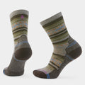 Women's Hike Margarita Crew Socks Taupe-Natural Marl - ver - 1