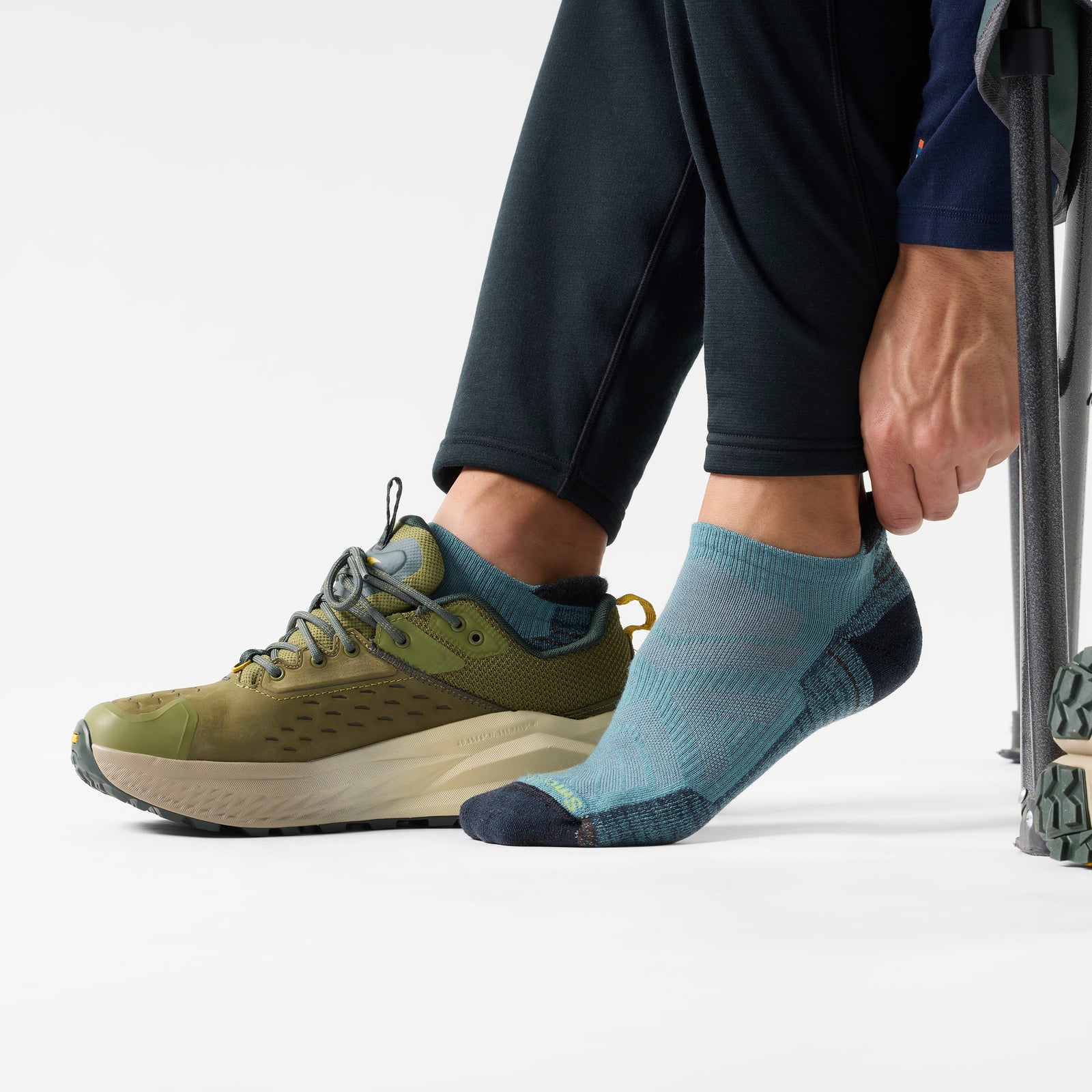 Hike Low Ankle Socks Dusty Teal - ver - 2