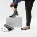 Hike Mountain Range Crew Socks Charcoal-Light Gray - ver - 2