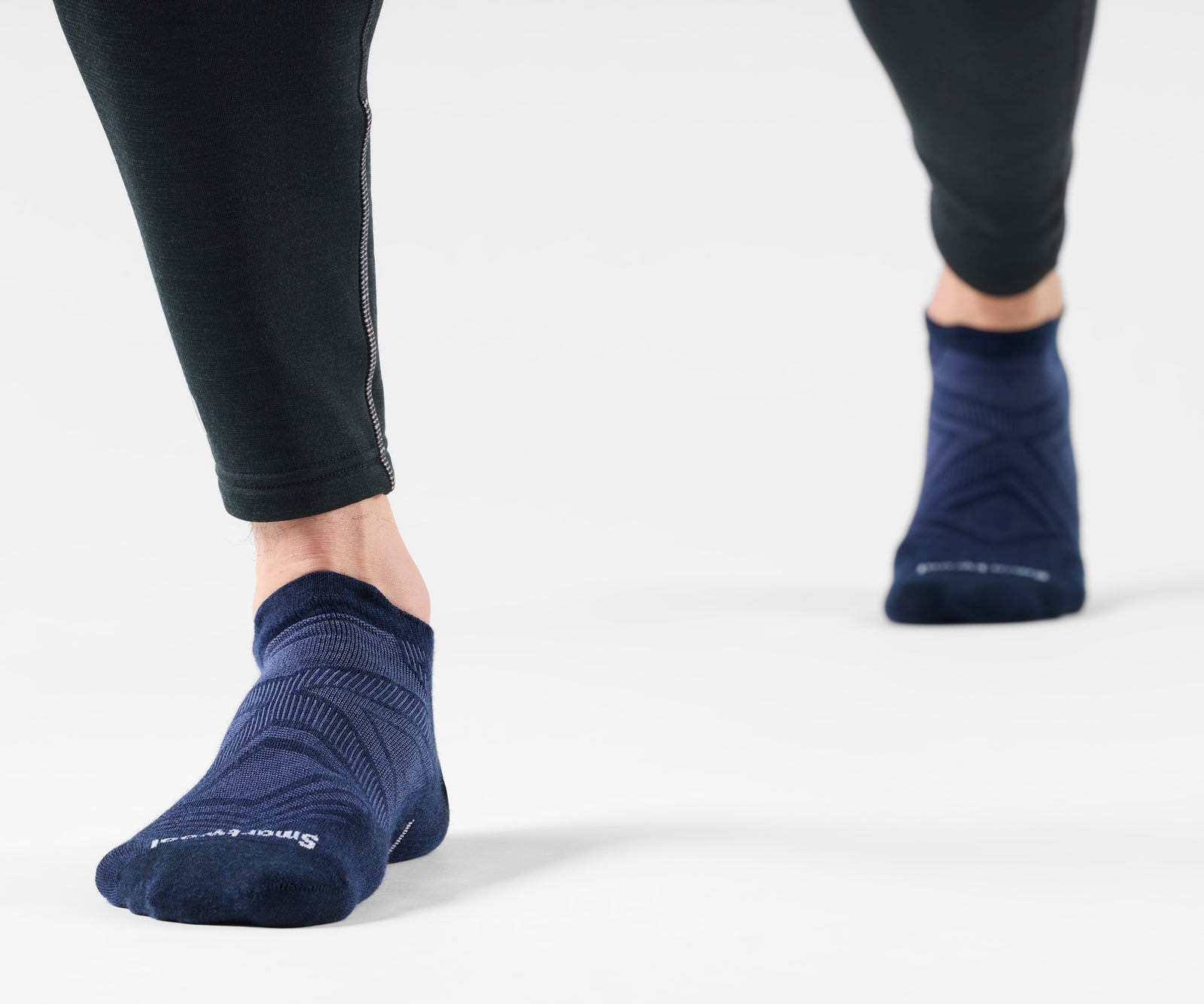 Run Low Ankle Socks Deep Navy-White - ver - 2
