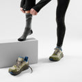 Run Mid Crew Pattern Socks Light Gray - ver - 2
