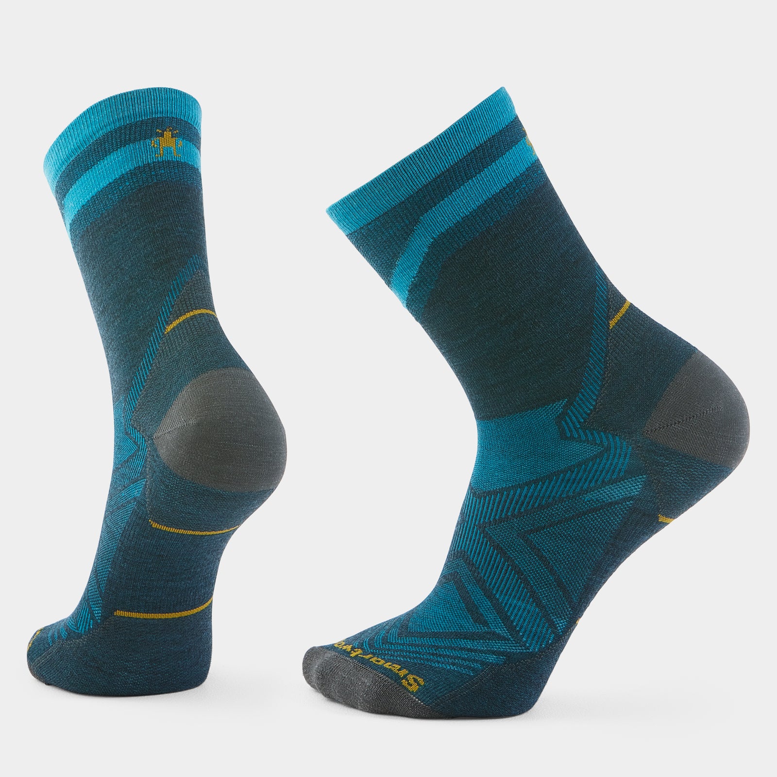 Run Mid Crew Pattern Socks Light Gray - ver - 1