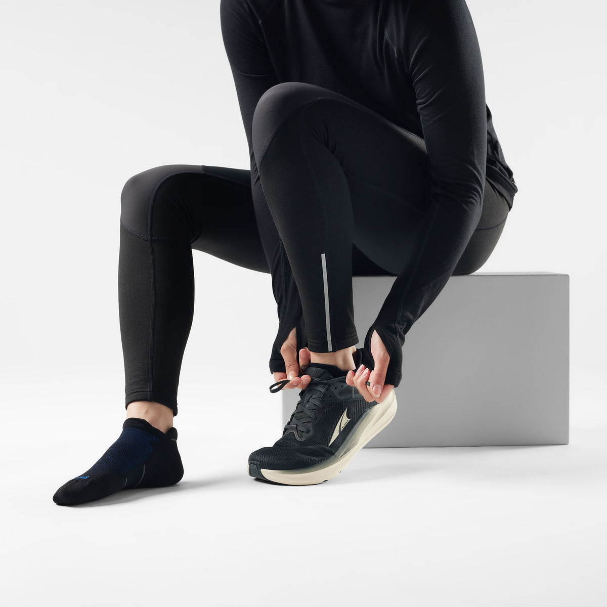 Run Low Ankle Socks Black - 2