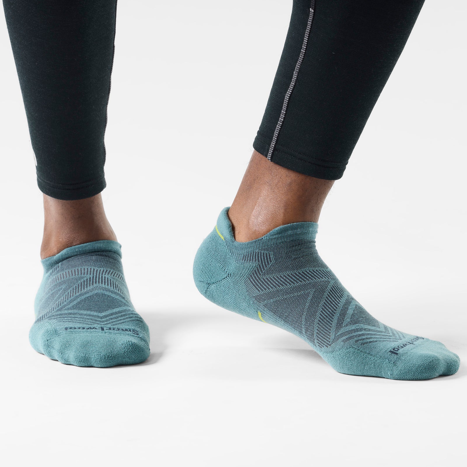 Run Low Ankle Socks Dusty Teal - ver - 2