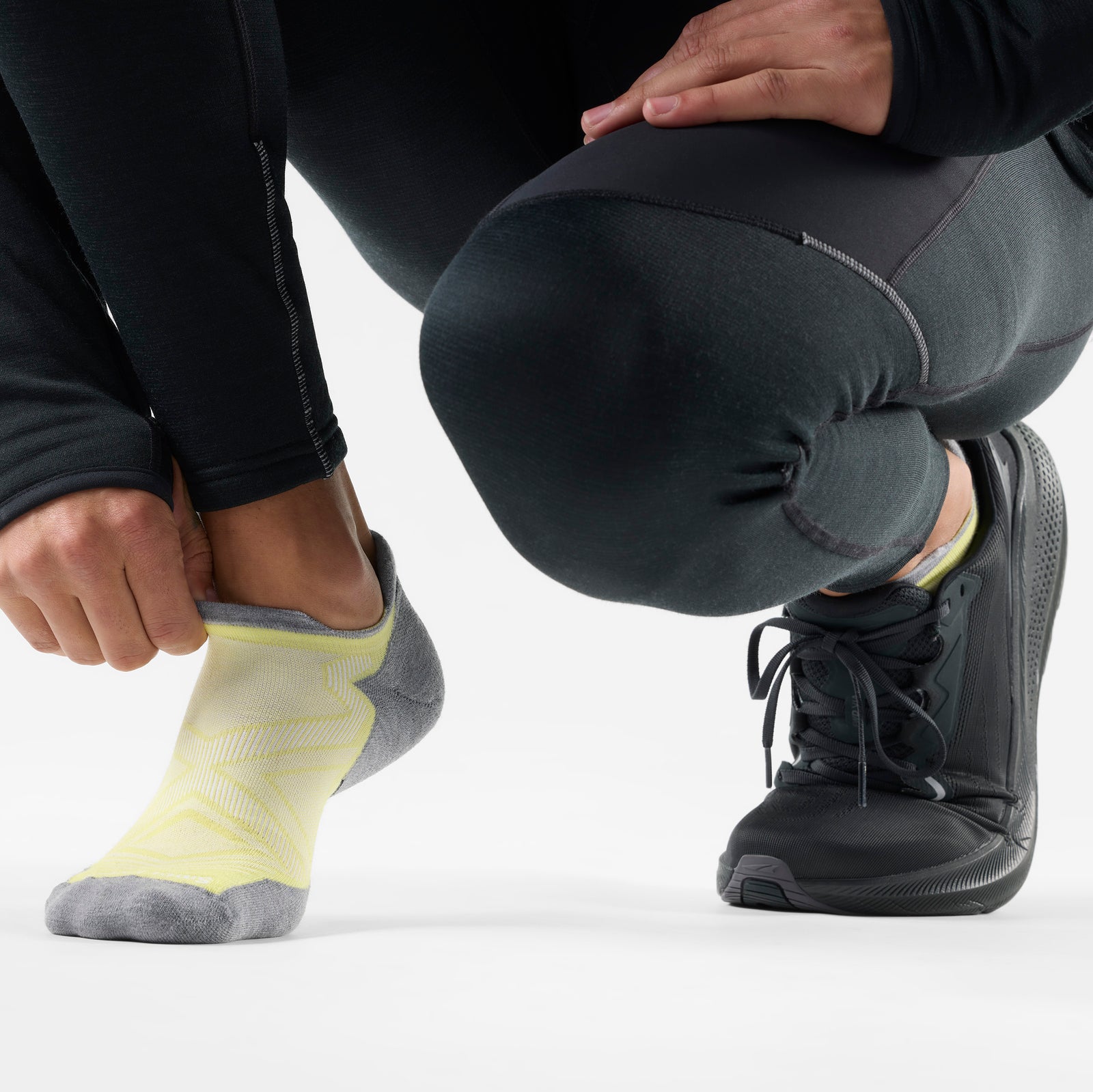 Run Low Ankle Socks Lemongrass - ver - 2
