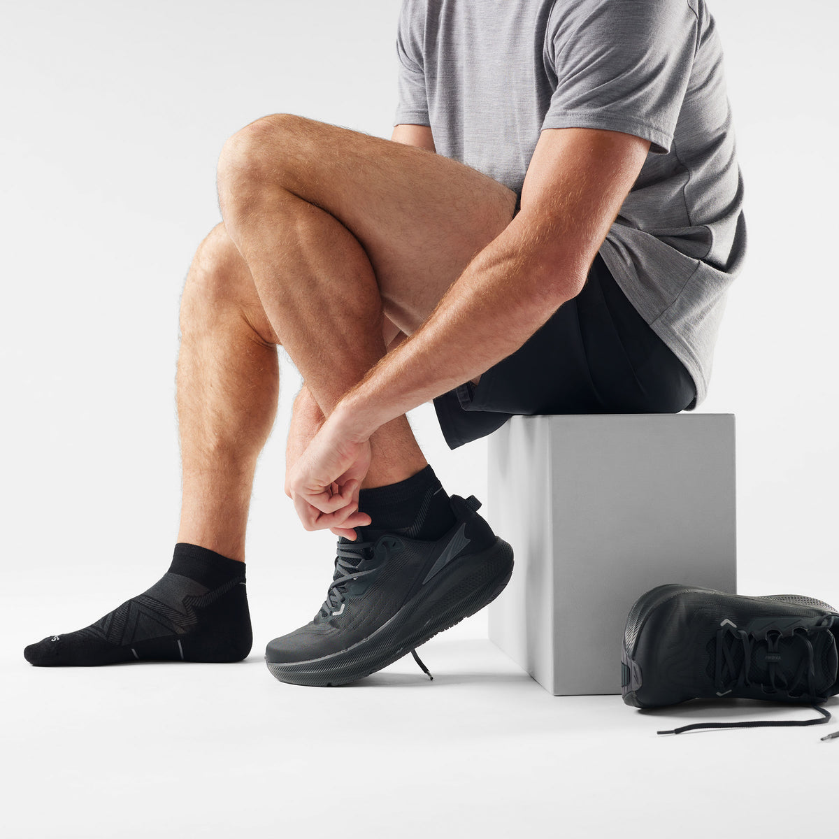 Run Ankle Socks Winter Moss - 2