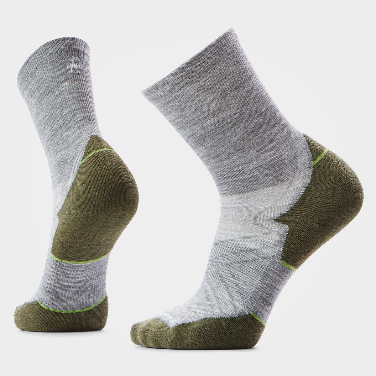 Run Mid Crew Socks Light Gray - 1