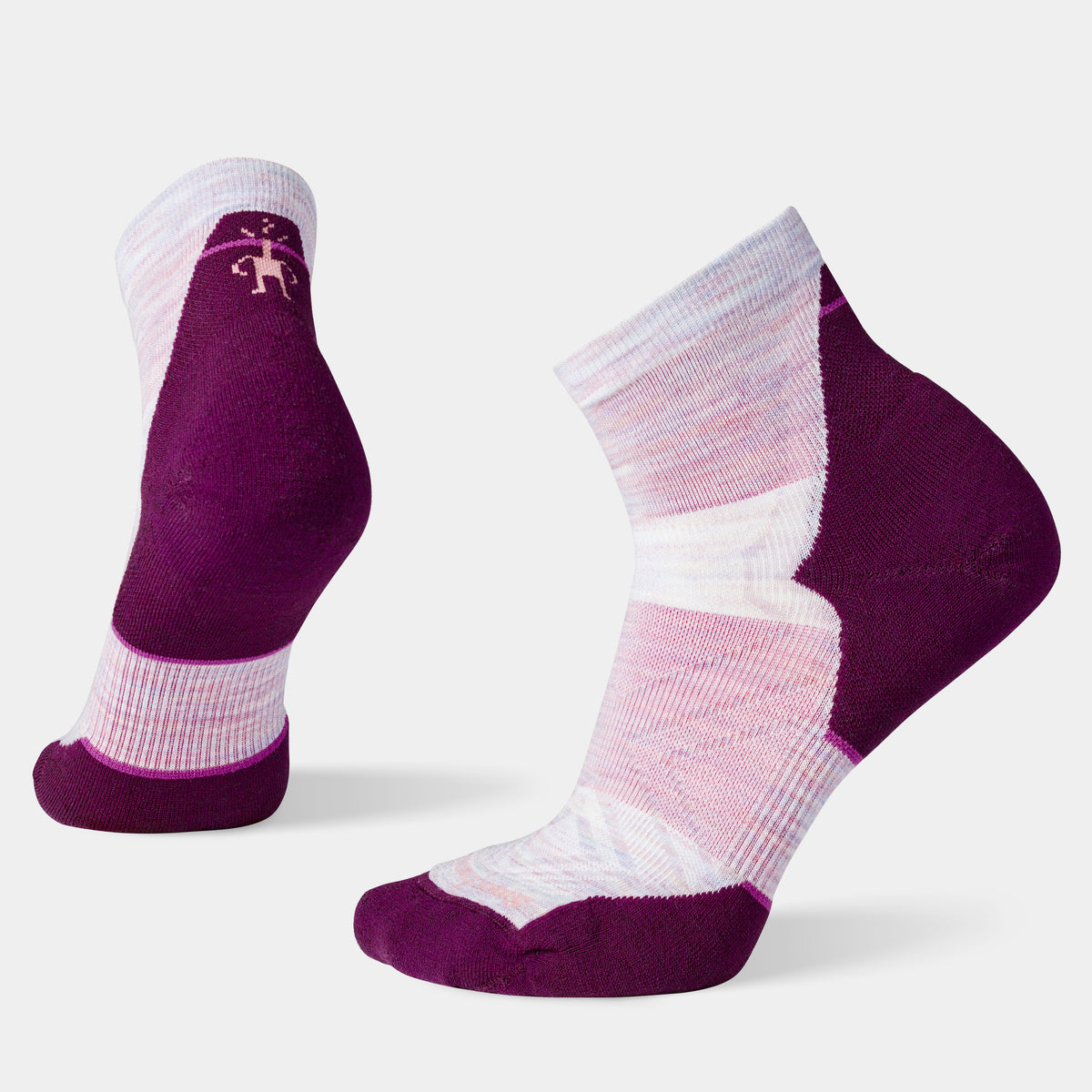 Women's Run Ankle Socks Purple Eclipse - 1
