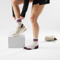 Women's Run Mid Crew Socks Ash - ver - 2
