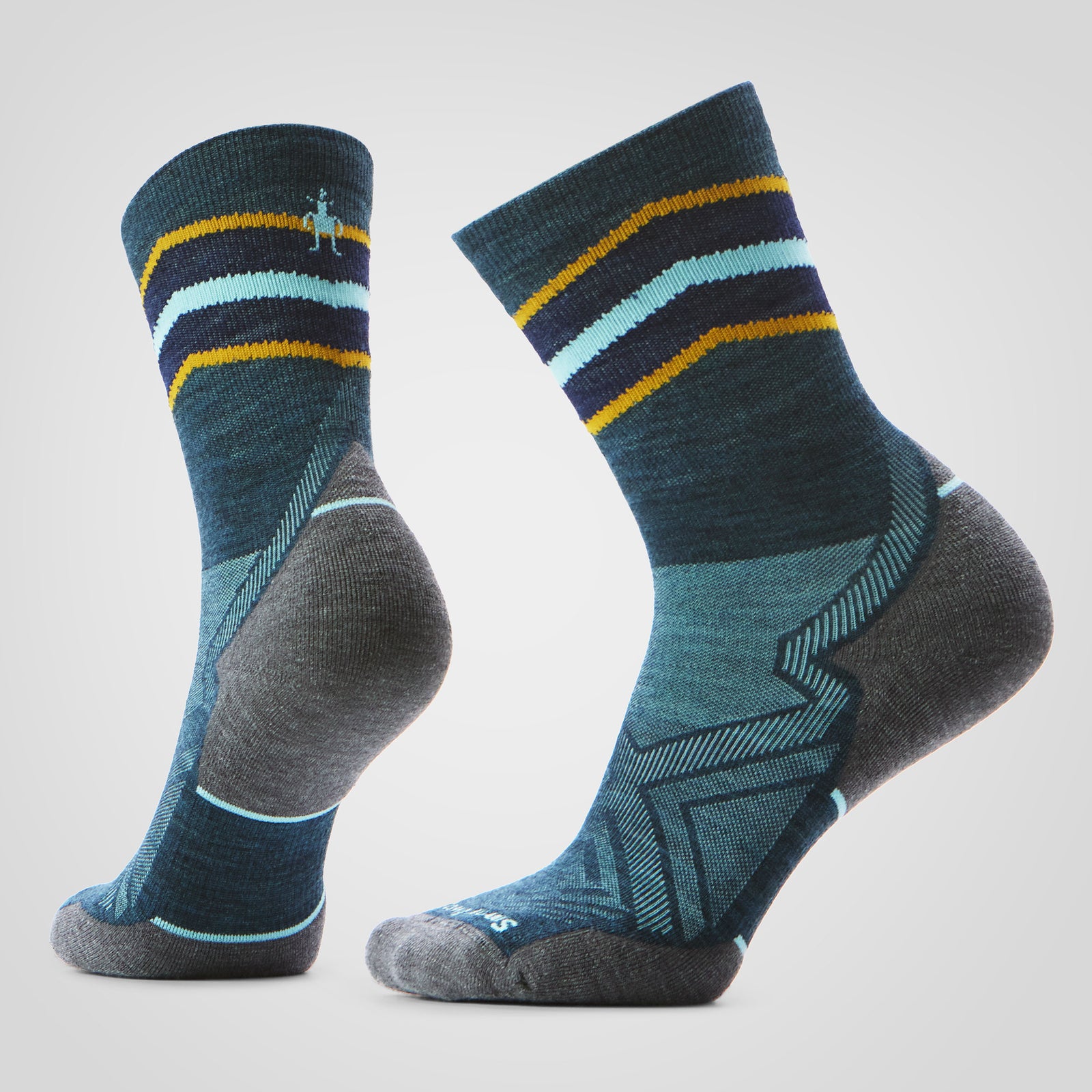 Women's Run Mid Crew Socks Twilight Blue - ver - 1