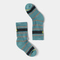 Kids' Hike Striped Crew Socks Dusty Teal - ver - 1