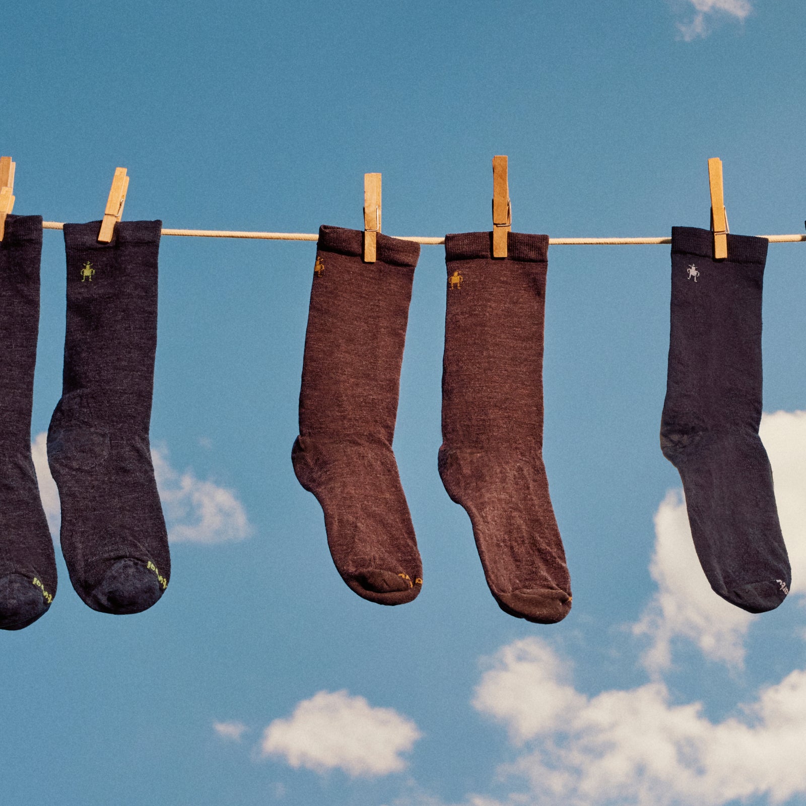 Everyday Anchor Line Crew Socks Light Gray - ver - 3