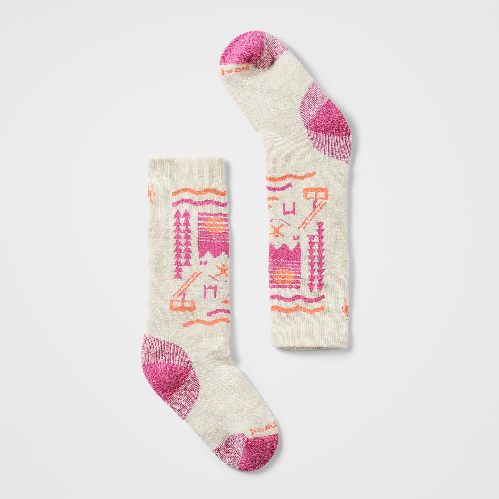 Chaussette de sports d’hiver sous-genou Ski Day pour enfants  - voir - 1