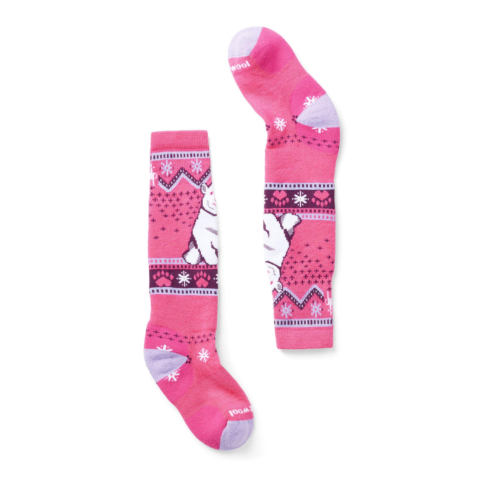 Chaussette de sport d’hiver sous-genou Polar Bear pour enfants  - voir - 1