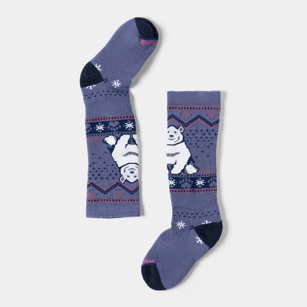 Kids' Wintersport Polar Bear Pattern Over The Calf Socks
