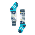 Kids' Wintersport Yeti Pattern Over The Calf Socks Twilight Blue - ver - 2
