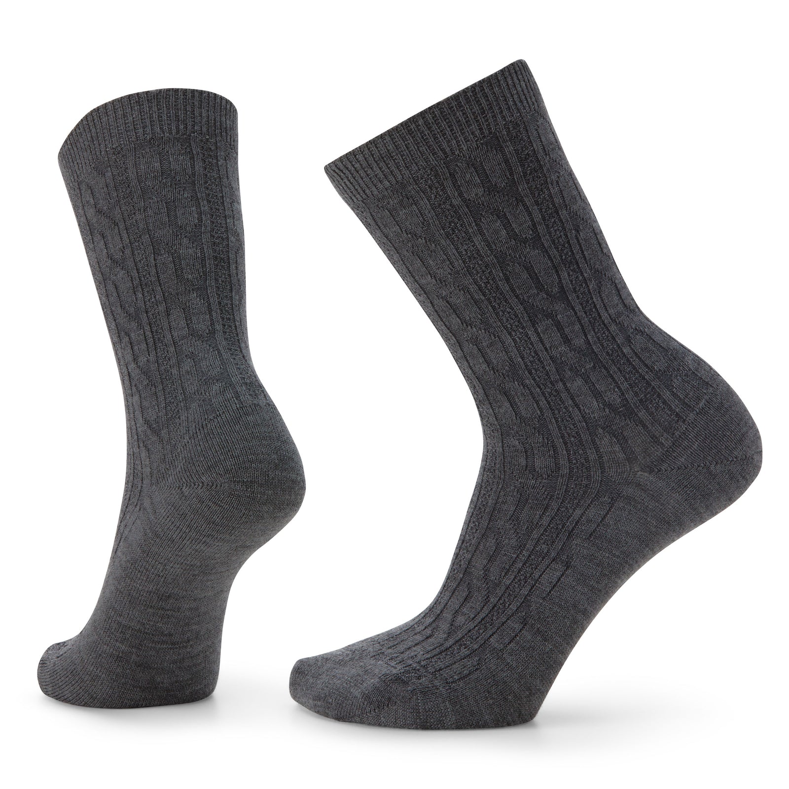 Women's Everyday Cable Crew Socks Chalk Violet - ver - 1
