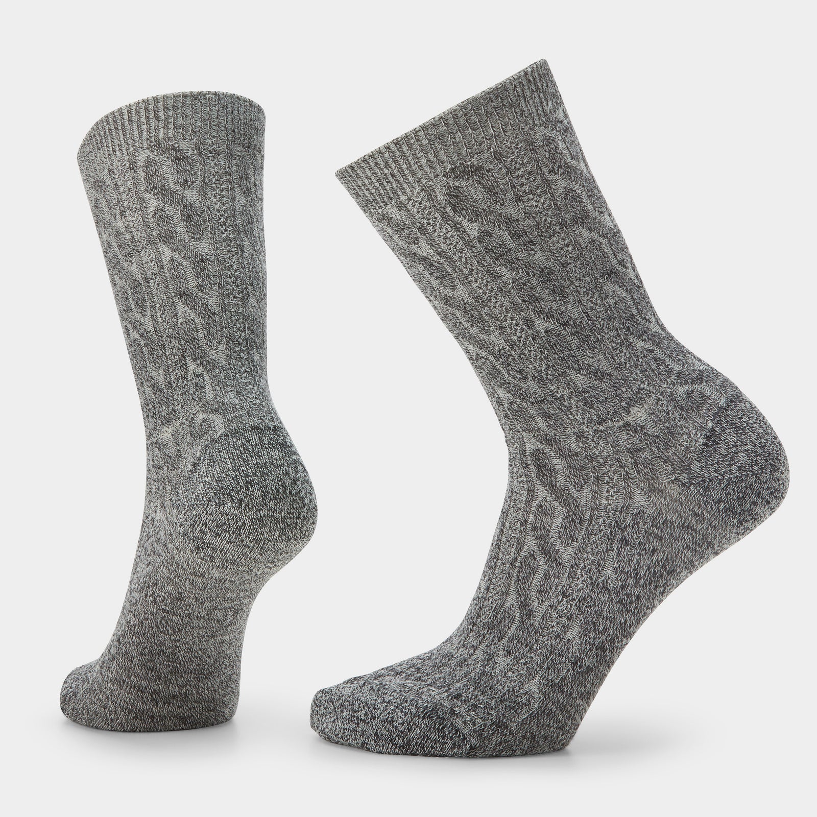Women's Everyday Cable Crew Socks Chalk Violet - ver - 1