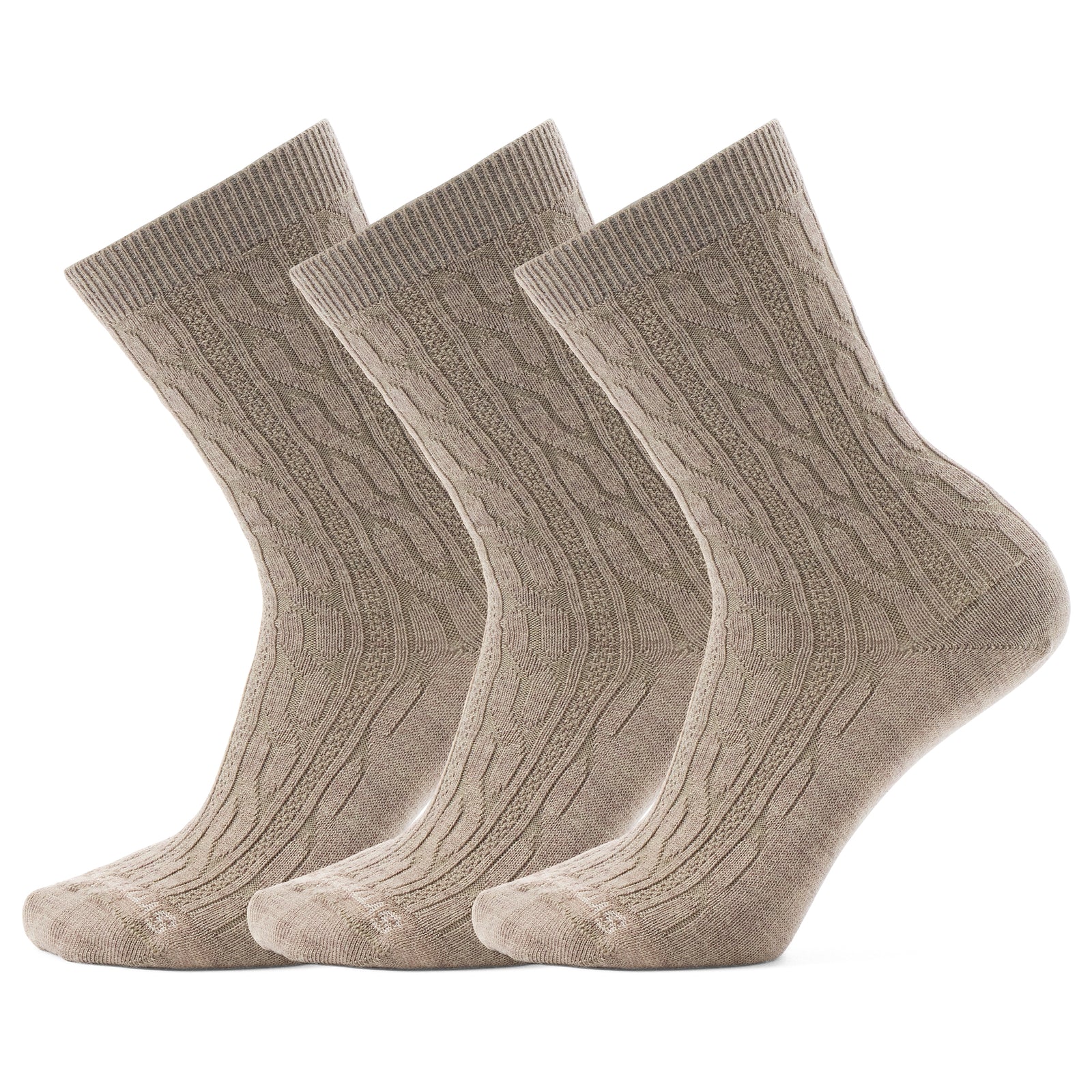 Women's Everyday Cable Crew Socks 3-Pack  - ver - 1