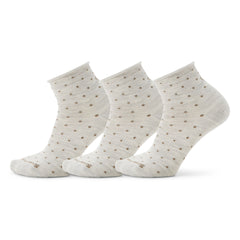 Women's Everyday Classic Dot Ankle Socks 3-Pack