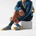 Women's Everyday Cozy Popcorn Cable Crew Socks Deep Navy - ver - 2