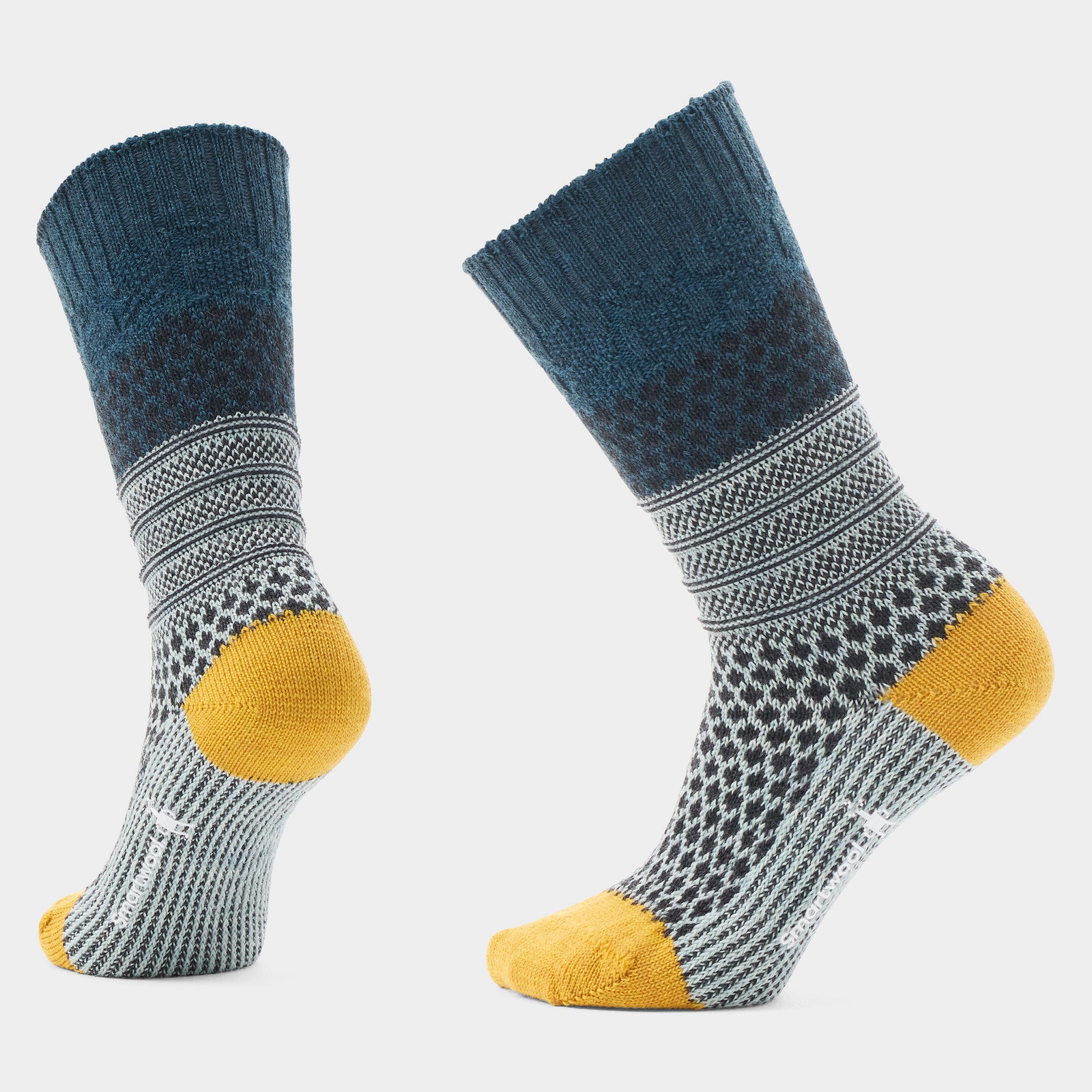 Women's Everyday Cozy Popcorn Cable Crew Socks Deep Navy - ver - 1