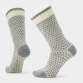 Women's Everyday Cozy Popcorn Polka Dot Crew Socks Natural - ver - 1