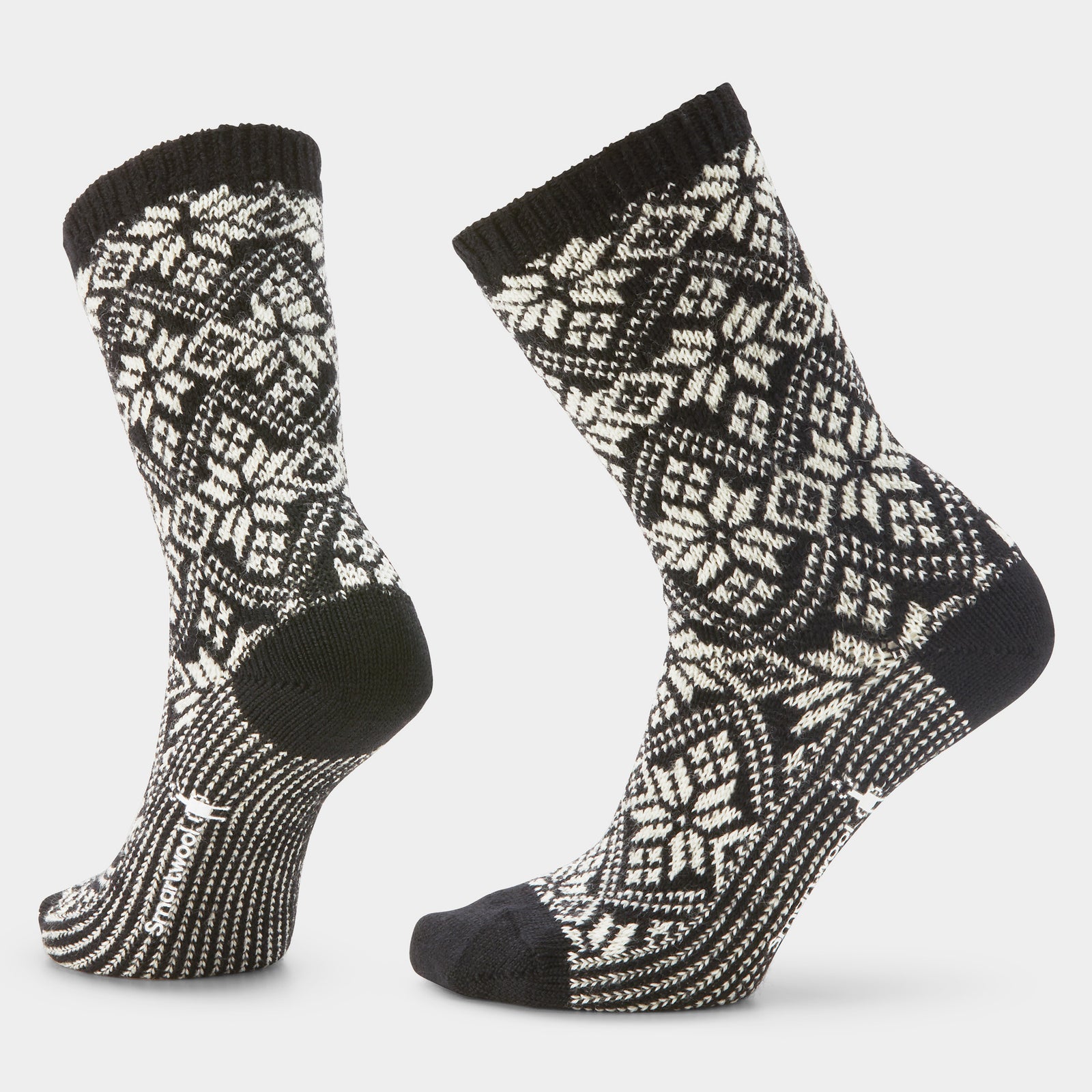Women's Everyday Cozy Traditional Snowflake Crew Socks Purple Iris - ver - 1