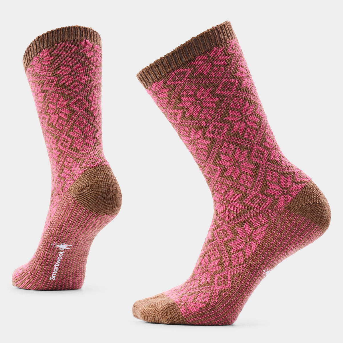 smartwool dress socks womens Women's Everyday Cozy Traditional Snowflake Crew Color:Plum Top 11 Elopement Dress odor control GPB-8.5