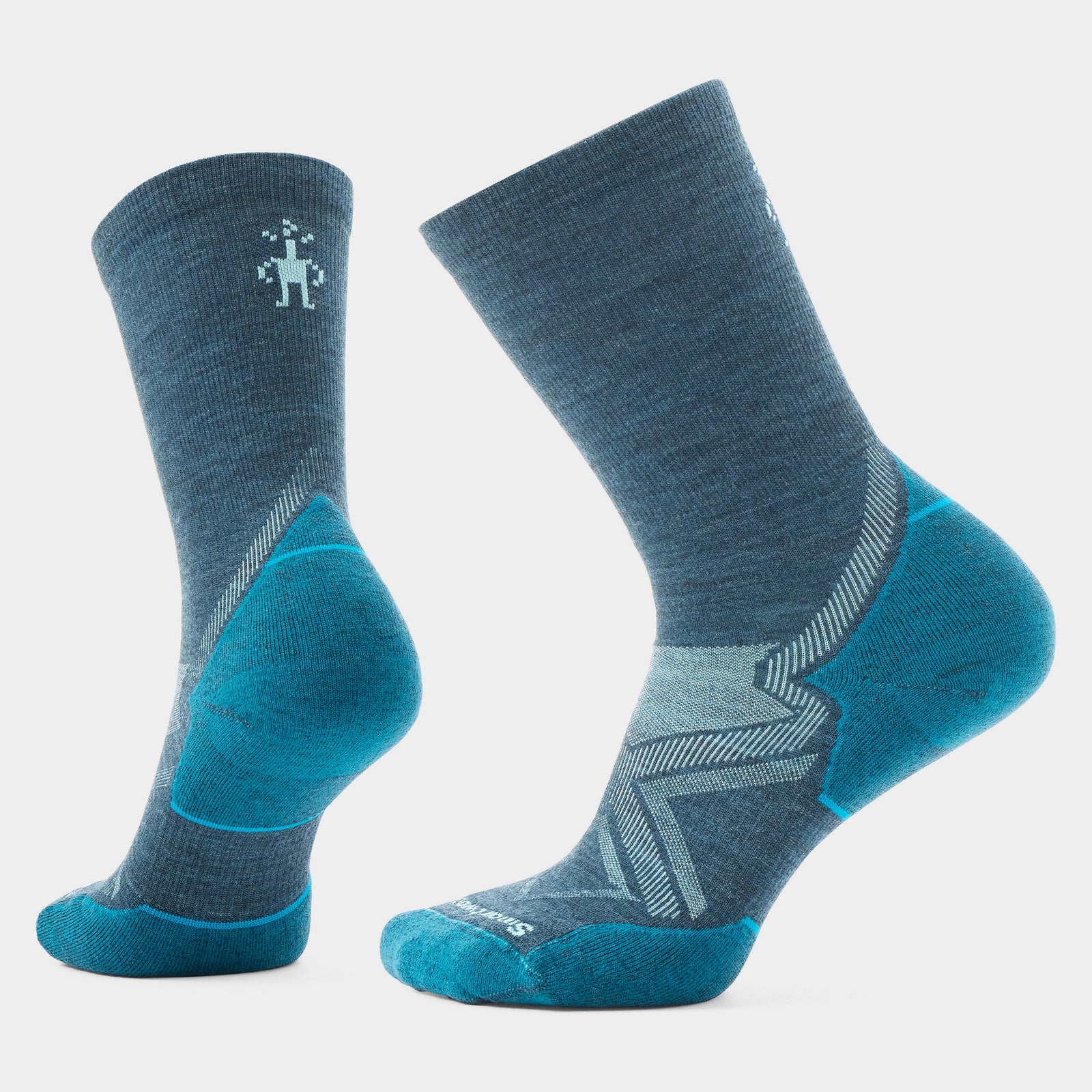 Women's Run Cold Weather Crew Socks Light Gray-White - ver - 1