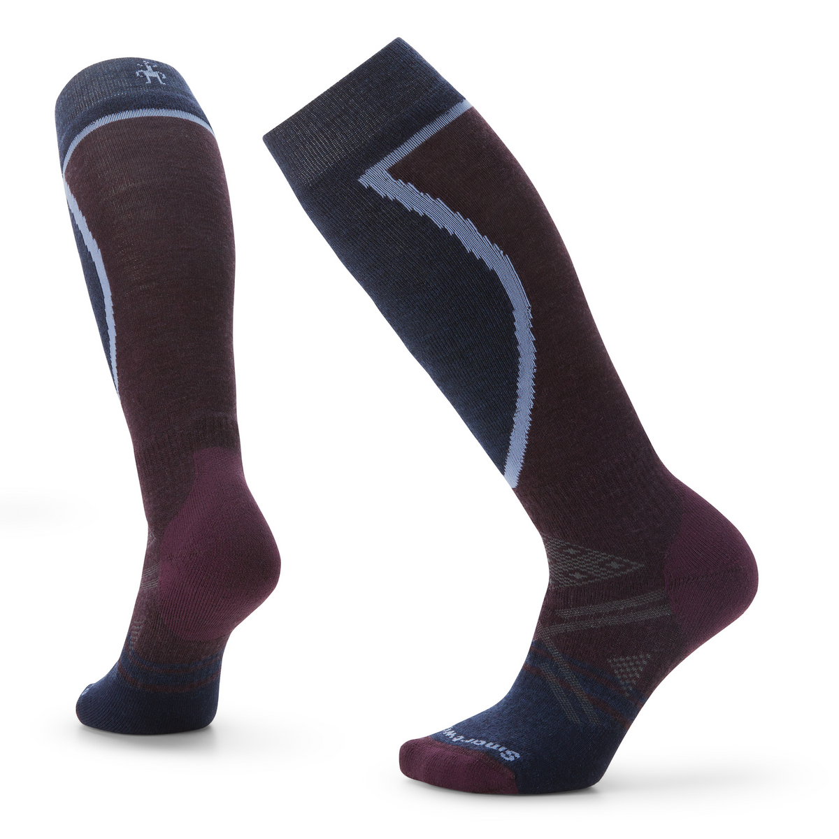 Women's Ski Over The Calf Socks - Purple Iris
