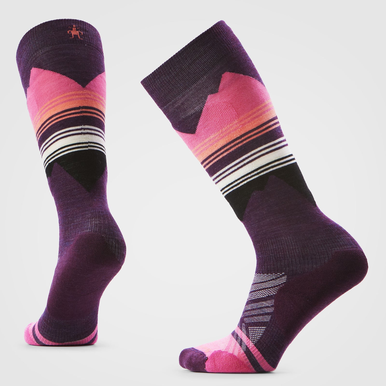 Women's Ski Pattern Over The Calf Socks Ash - ver - 1