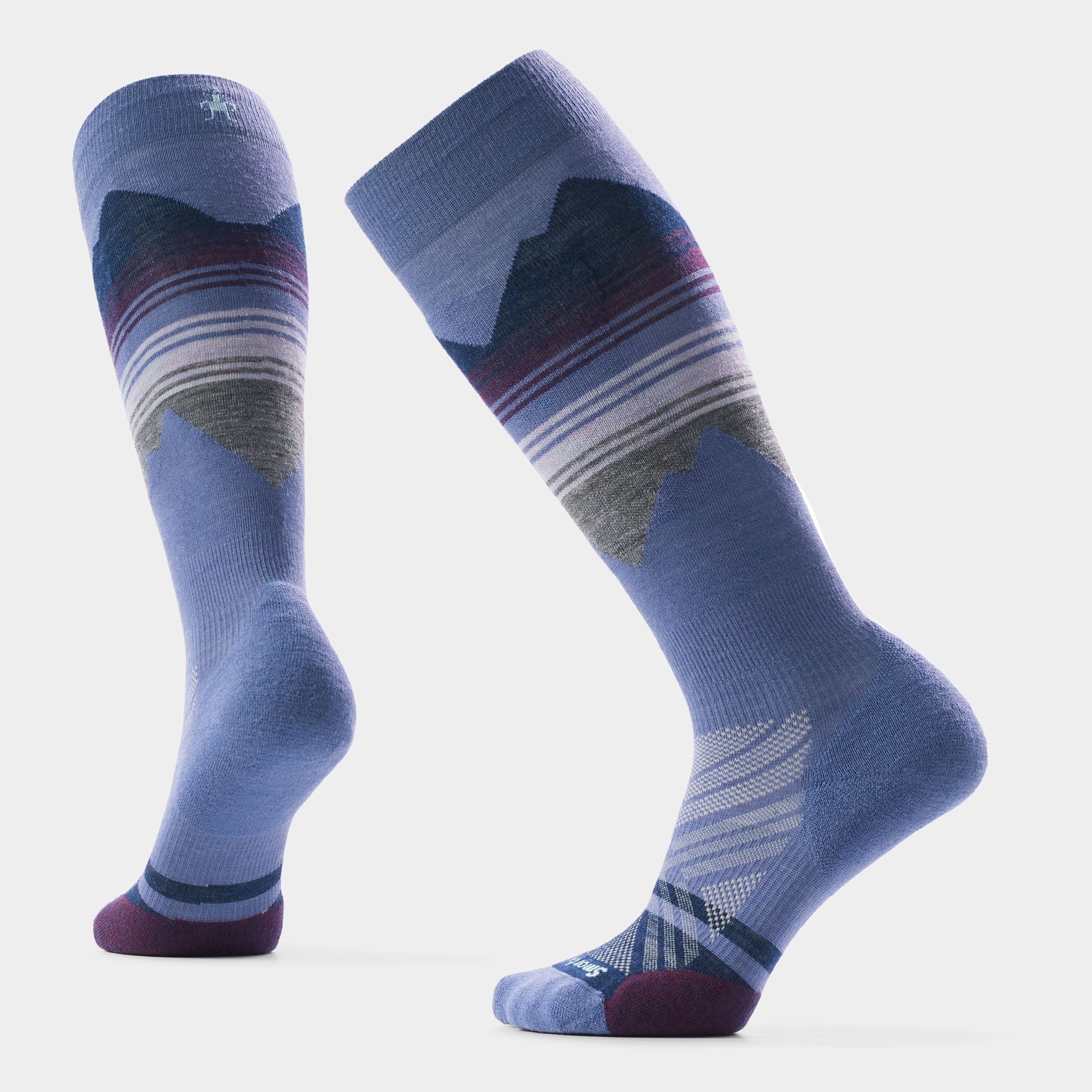Women's Ski Pattern Over The Calf Socks - Honey Gold