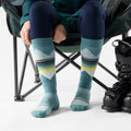 Women's Ski Pattern Over The Calf Socks Dusty Teal - ver - 2